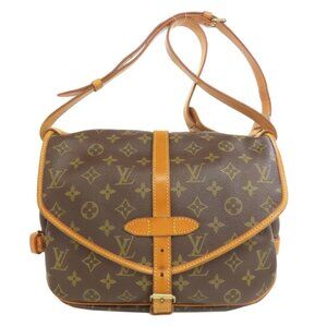 LOUIS VUITTON Authentic Brown Monogram Canvas Shoulder Bag